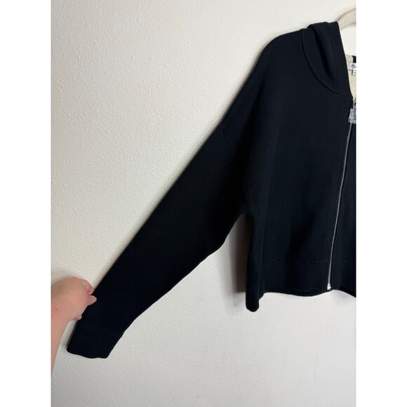 Madewell Small Double Face Cotton Blend Sweater Hoodie Oat Latte Combo Zip NWT - Picture 7 of 15